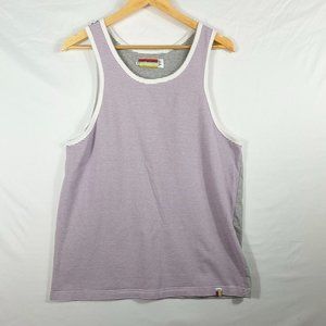 SLVDR Stripe Multicolor Tank Size L Purple white